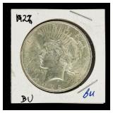 Coin 1922 Peace Silver Dollar Brilliant Unc.