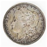 Coin 1897  Morgan Silver Dollar in Extra Fine