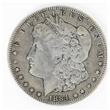 Coin1884-CC  Morgan Silver Dollar in Very Fine*