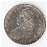 Coin 1814 Capped Bust Half Dollar in Extra Fine*