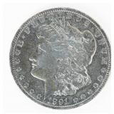 Coin1891-CC  Morgan Silver Dollar in Fine