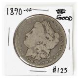 Coin 1890-CC Morgan Silver Dollar in Good