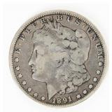 Coin 1891-CC Morgan Silver Dollar in Very Good