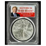 Coin 2017 American Silver Eagle PCGS Trump MS69