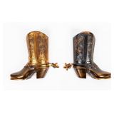 Bronze Cowboy Boots Bookends