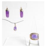 Jewelry Sterling Silver Jade Pieces