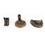 Vintage Ashtrays & Boot Figurine