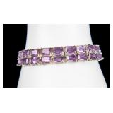Jewelry Sterling Silver Amethyst Bracelet