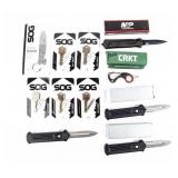Knife Lot Of 11 Pocket Knives Automatic & Manual