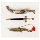 Knives (3) Fantasy Knives with Sheaths