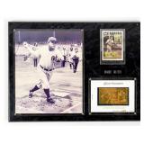 MLB Babe Ruth Gold Stamp Display