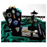 Jewelry Green & Blue-Toned Costume Pieces