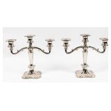 Set of 2 Silver-Plated Victorian Candelabras