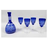 Sorrelle Cobalt Blue Bohemian Decanter Set