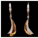 Jewelry 14kt Yellow Gold Diamond Earrings