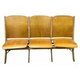 Vintage Set Of 3 Wood Folding Theatre Seats