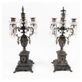 2 Vintage Metal Candelabras