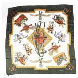Vintage Silk Equestrian Hermes Silk Scarf