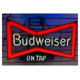 Vintage Neon Budweiser "On Tap" Sign