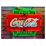 Pause Refresh Drink Coca Cola Neon Sign