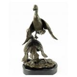 Bronze Duck Sculpture