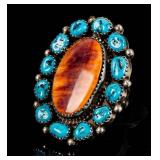 Jewelry Sterling Silver Turquoise & Shell Ring
