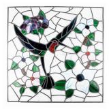 Vintage Stained-Glass Art Panel