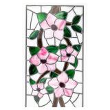 Vintage Stained-Glass Art Panel