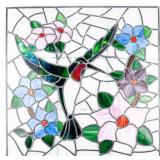 Vintage Stained Glass Art Panel
