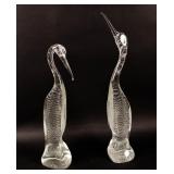 Art 2 Large Murano Glass Heron / Crane Sculpture