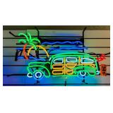 Vintage Woody Station Wagon Neon Sign
