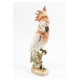 Large Royal Dux Porcelain Cockatoo