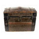 Antique Dome-Top Steamer Trunk