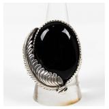 Jewelry Sterling Silver Onyx Erecka Ring
