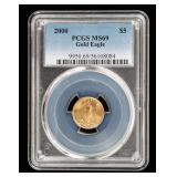 Coin 2000 $5 Gold American Eagle PCGS MS69