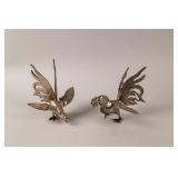 Pair of Vintage Fighting Roosters