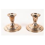 Pair of 2 Sterling Silver Weighted Candleholders