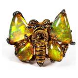 Jewelry Ethiopian Opal Mali Garnet Ring