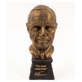 Harry Truman Bronzed Bust Sculpture