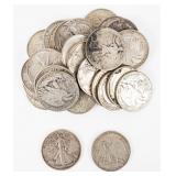 Coin (30) Walking Liberty Half Dollars Good to XF