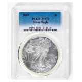 Coin 2002 American Silver Eagle PCGS MS70