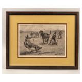 Framed Western Remington Artwork