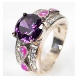 Jewelry Sterling Silver Amethyst Ring