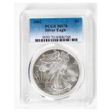 Coin 2002 American Silver Eagle PCGS MS70