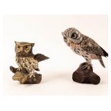 Set of 2 Owl Figurines