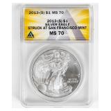 Coin 2013-S  American Silver Eagle ANACS MS70