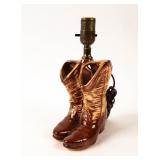 Vintage McCoy Pottery Cowboy Boots Lamp