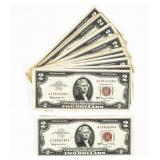 Currency (18) Early $2 United States Notes