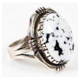 Jewelry Sterling Silver White Buffalo Ring