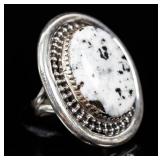 Jewelry Sterling Silver White Buffalo Ring